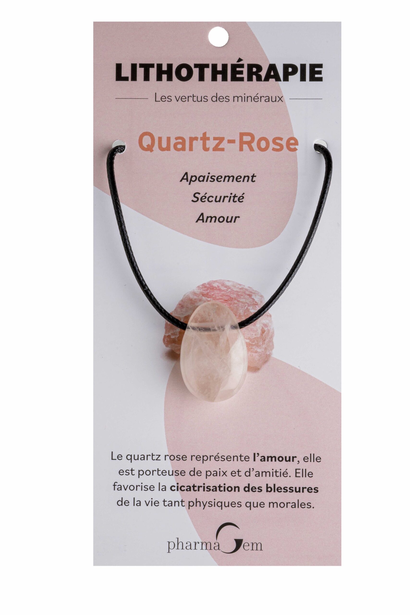 Collier Quartz rose